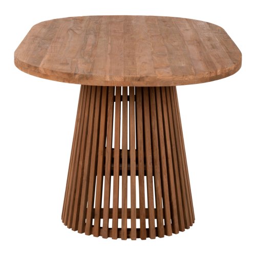 ESSTISCH REMIK TEAKHOLZ IN NATUR 100x200x75,5Hcm. TISCHPLATTE 4cm
