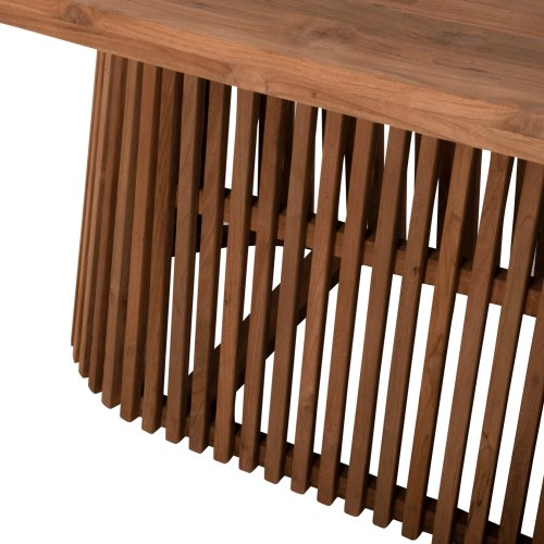 ESSTISCH REMIK TEAKHOLZ IN NATUR 100x200x75,5Hcm. TISCHPLATTE 4cm
