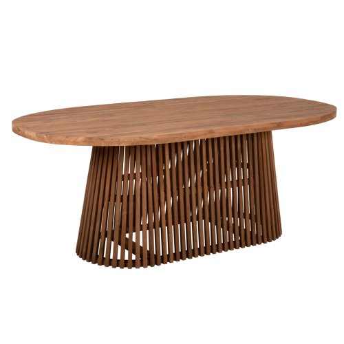 ESSTISCH REMIK TEAKHOLZ IN NATUR 100x200x75,5Hcm. TISCHPLATTE 4cm