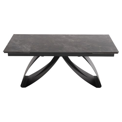 ESSTISCH TEGATT KERAMIKPLATTE AUSZIEHBAR-SCHWARZ 180-260x90x77Hcm