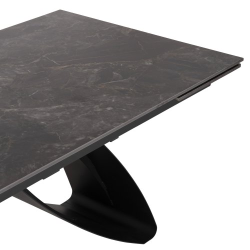 ESSTISCH TEGATT KERAMIKPLATTE AUSZIEHBAR-SCHWARZ 180-260x90x77Hcm