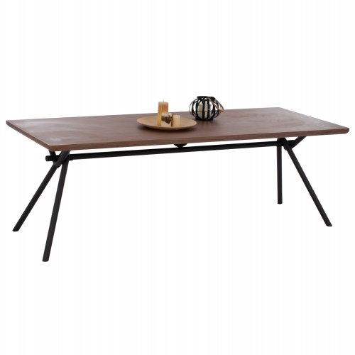 ESSTISCH AUS WALNUSSFURNIER IM RUSTIKALEN STIL WW9303.02 220x90x75 cm