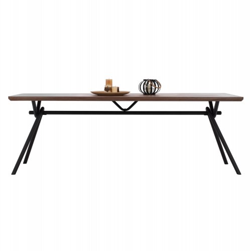 ESSTISCH AUS WALNUSSFURNIER IM RUSTIKALEN STIL WW9303.02 220x90x75 cm
