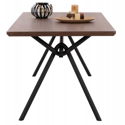 ESSTISCH AUS WALNUSSFURNIER IM RUSTIKALEN STIL WW9303.02 220x90x75 cm
