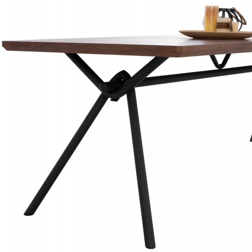 ESSTISCH AUS WALNUSSFURNIER IM RUSTIKALEN STIL WW9303.02 220x90x75 cm