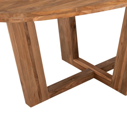 Esstisch in ovaler Form aus recyceltem Teakholz, 209 x 109 x 80 cm