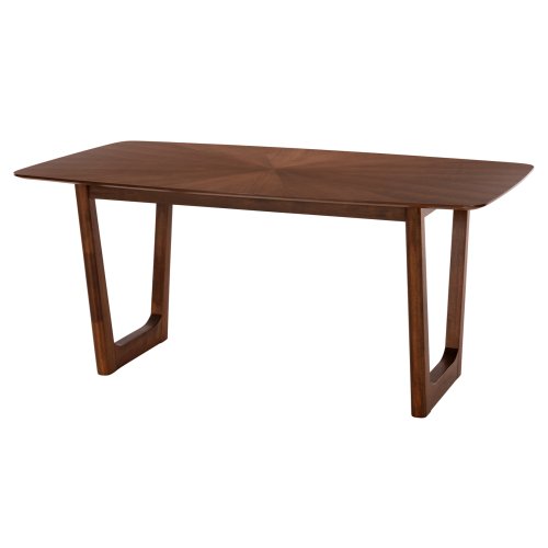 DINING TABLE RECTANGULAR MDF WITH WALNUT SUNBURST VENEER 180x90x76Hcm