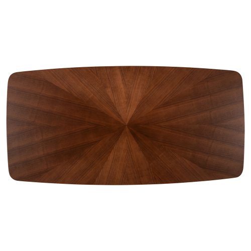 DINING TABLE RECTANGULAR MDF WITH WALNUT SUNBURST VENEER 180x90x76Hcm