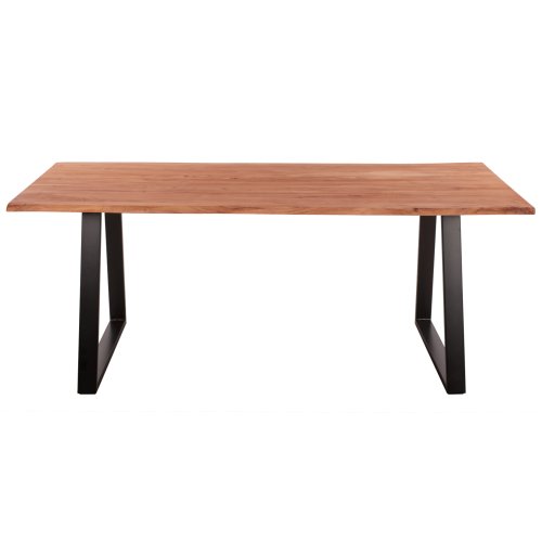 Tisch aus massivem Akazienholz  200x100x77Y cm | Baumstamm Möbel