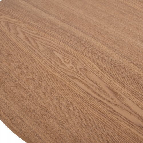 ESSTISCH RUNDE MDF-PLATTE EICHE HOLZFURNIER RUSTIKALER STIL Φ120x75 cm WW9306.01