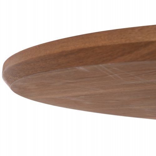 DINING TABLE ROUND MDF TOP WITH OAK WOOD VENEER RUSTIC STYLE Φ120x75cm WW9307.01