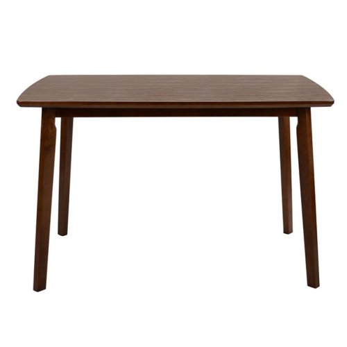 Simple modern wooden table in the color "walnut"