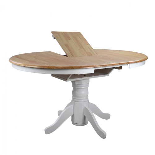 Country Style Holztisch Weiß 106(+40) x 78 cm