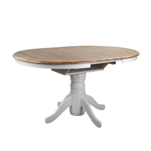 Country Style Holztisch Weiß 106(+40) x 78 cm