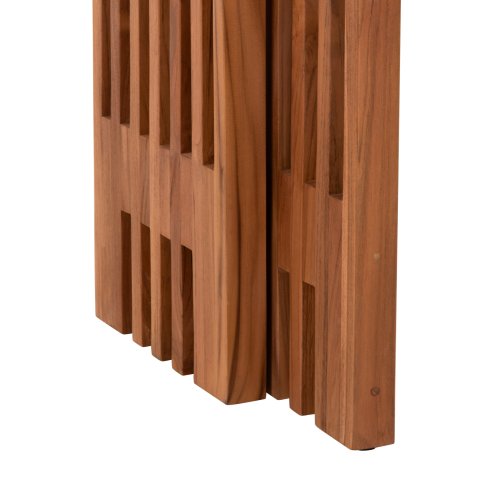 COUCHTISCHE 2-TEILIGES SET MASSIVES TEAKHOLZ IN NATURAL 110x30x46Hcm