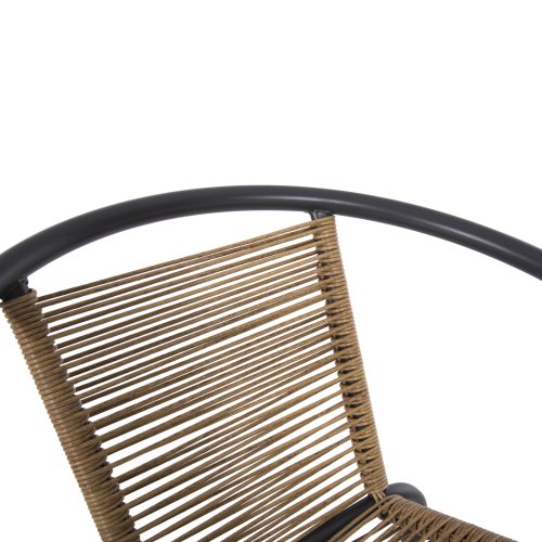SESSEL METALLGRAU-KOMP. RATTAN NATUR 54x61x75L