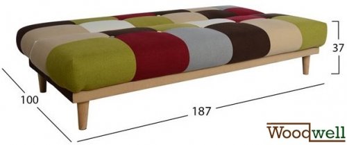"Leonardo" Schlafsofa und dreisitzer bunt