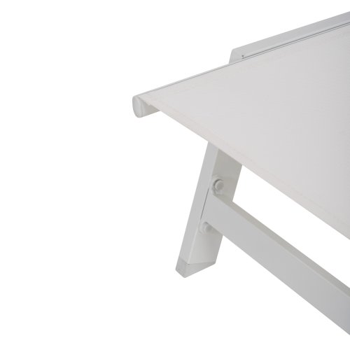 ALUMINIUMSTÜHLE WEISSER RAHMEN & TEXTILENE 191,5x55,5x89,5 qm