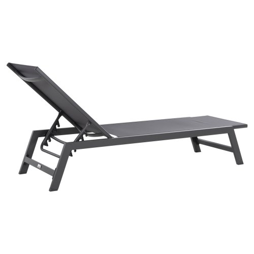 ALUMINUM SUNBED ANTHRACITE FRAME & TEXTILENE 191,5x55,5x89,5Hcm
