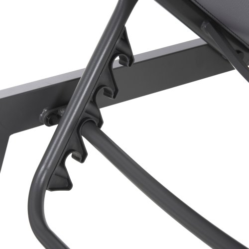ALUMINUM SUNBED ANTHRACITE FRAME & TEXTILENE 191,5x55,5x89,5Hcm