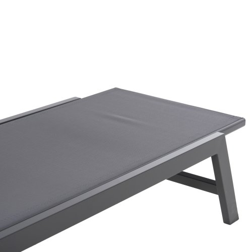 ALUMINUM SUNBED ANTHRACITE FRAME & TEXTILENE 191,5x55,5x89,5Hcm