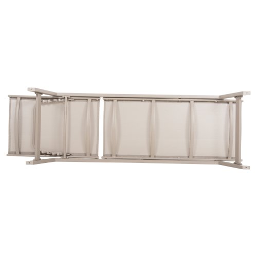 ALUMINIUM-SONNENLIEGE CHAMPAGNER RAHMEN & TEXTILIEN 196,5x64,5x92Hcm