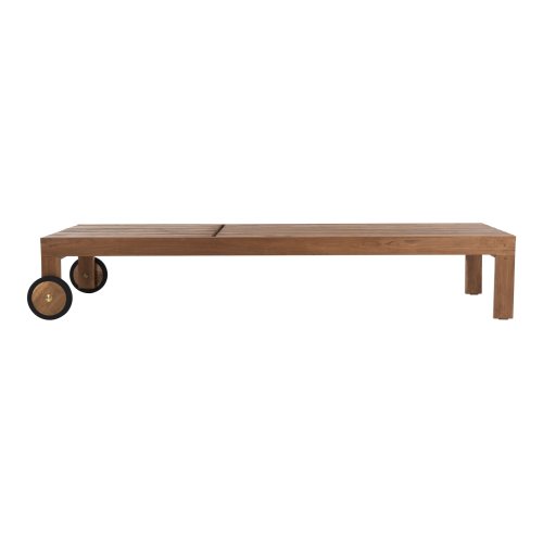 SONNENLIEGE LAGERTHA, TEAKHOLZ IN NATURFARBE, 200 x 65 x 102 Hcm