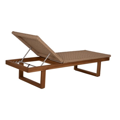 SUNLOUNGER PATRON TEAK WOOD-VIRO ROPE WICKER 191x65x86cm