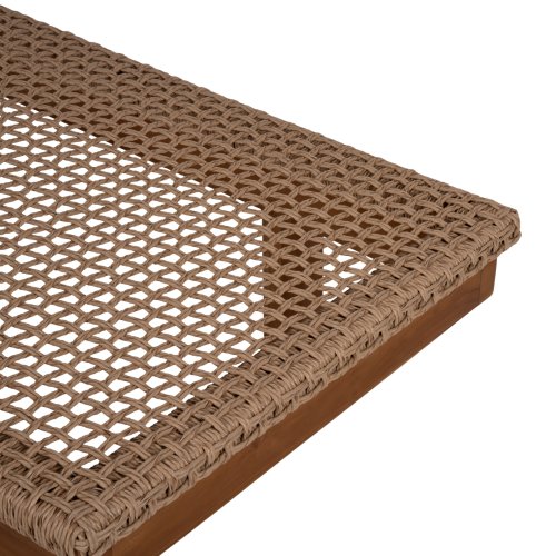 SUNLOUNGER PATRON TEAK WOOD-VIRO ROPE WICKER 191x65x86cm