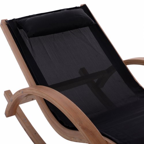 ROCKING MOBILE CHAIR CAILINH IN PINE WOOD 166x71x69 cm