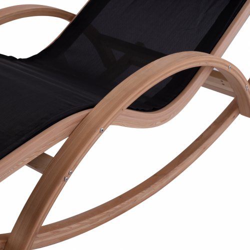 ROCKING MOBILE CHAIR CAILINH IN PINE WOOD 166x71x69 cm