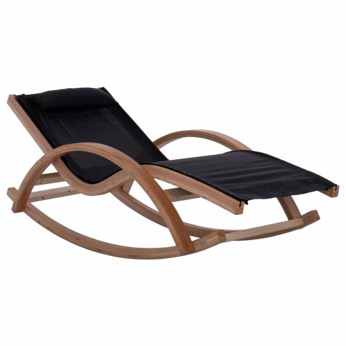 ROCKING MOBILE CHAIR CAILINH IN PINE WOOD 166x71x69 cm