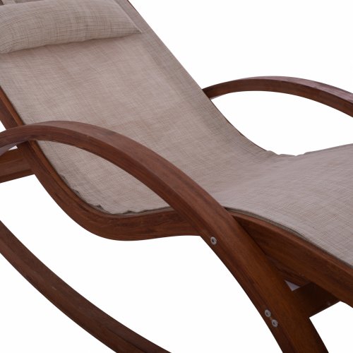 ROCKING MOBILE CHAIR CAILINH IN WALNUT COLOR B Sorting 166x71x69 cm