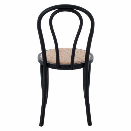 VIENNA WOODEN CHAIR MADE OF BEECH WOOD IN BLACK COLOR 40x40x87 cm