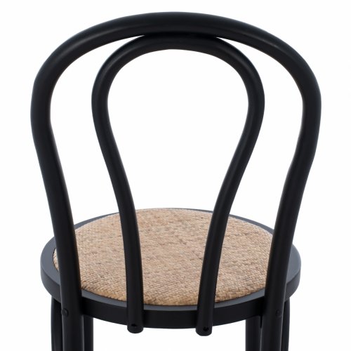 VIENNA WOODEN CHAIR MADE OF BEECH WOOD IN BLACK COLOR 40x40x87 cm