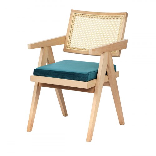 Sessel "Moes" in wooden frame and Rattan back