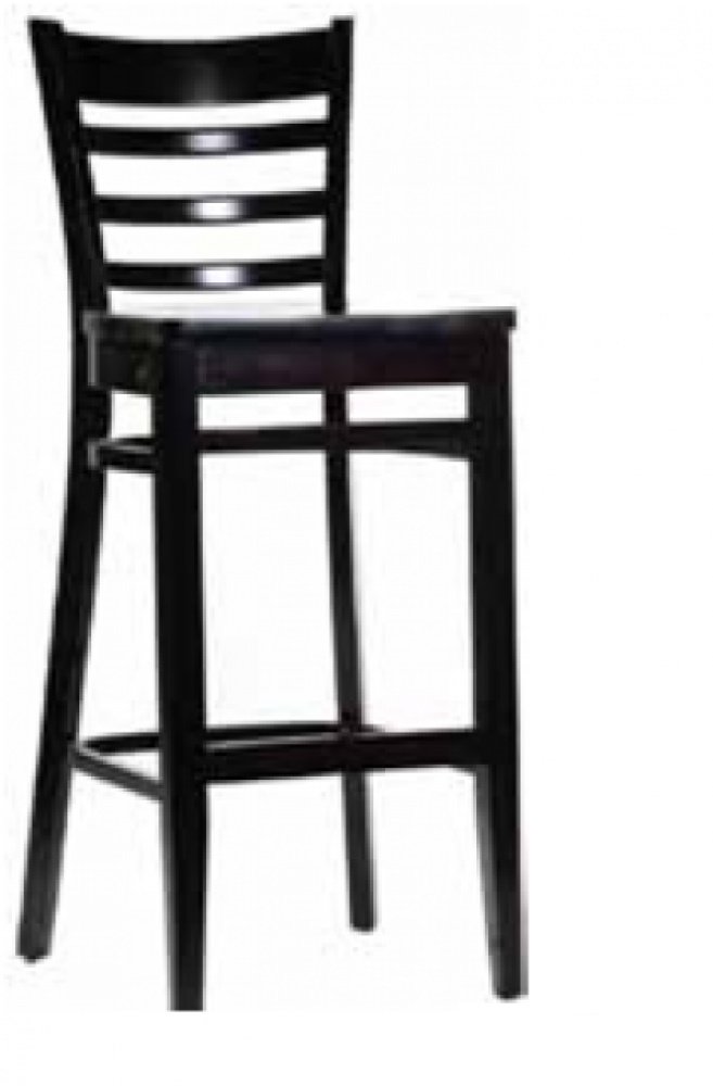 Barhocker aus buchenholz im farbton „wenge“