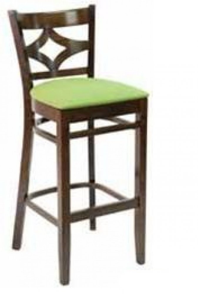 Vintage-barhocker aus buche im farbton "wenge"