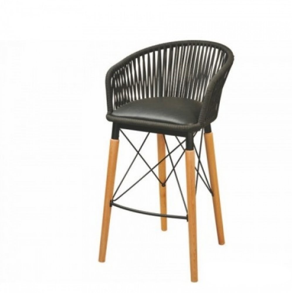 Barhocker mit dunkelgrauen sesselsitz