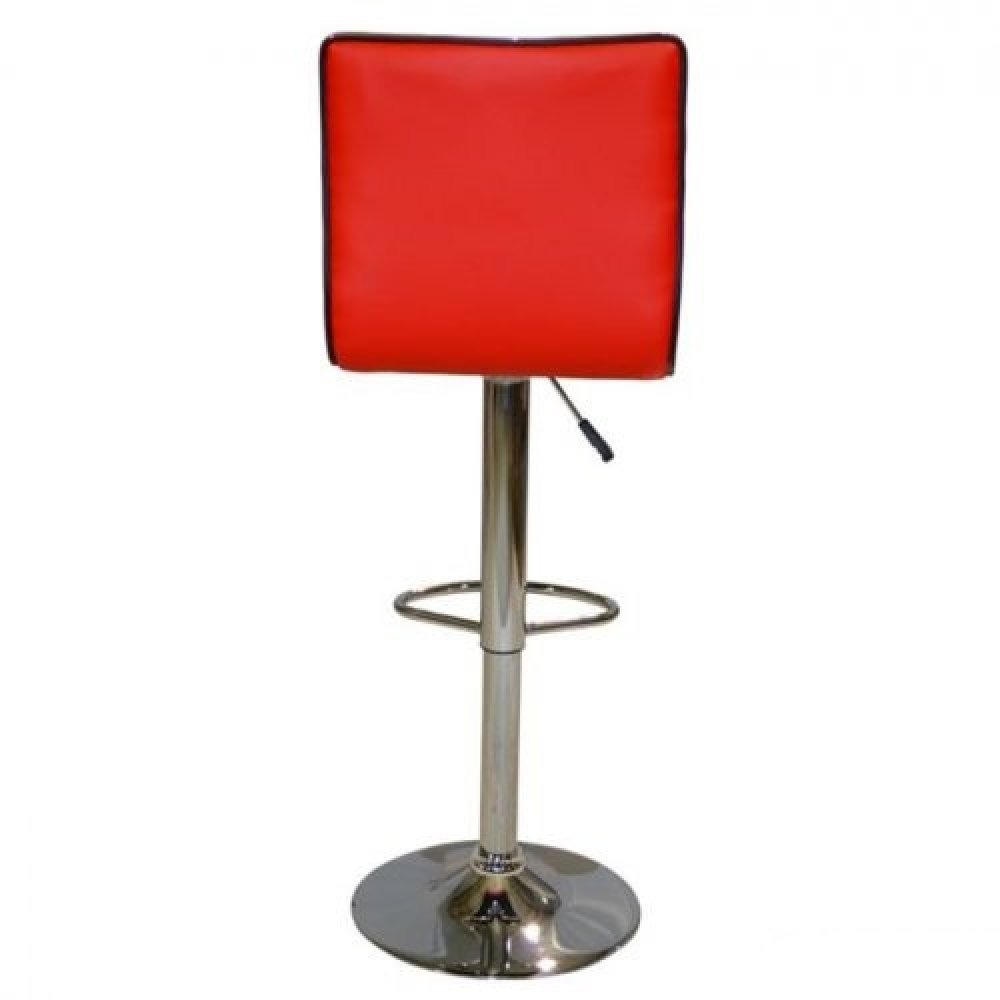 Modern barstool Nexus with red imitation leather cover