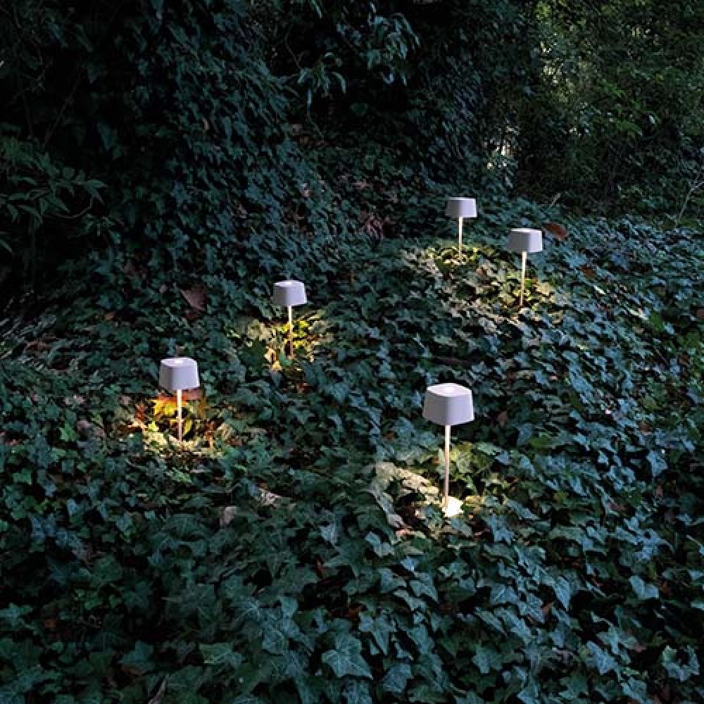 Tischlampe "Ofelia" aus Aluminium in Anthrazit 29cm Höhe