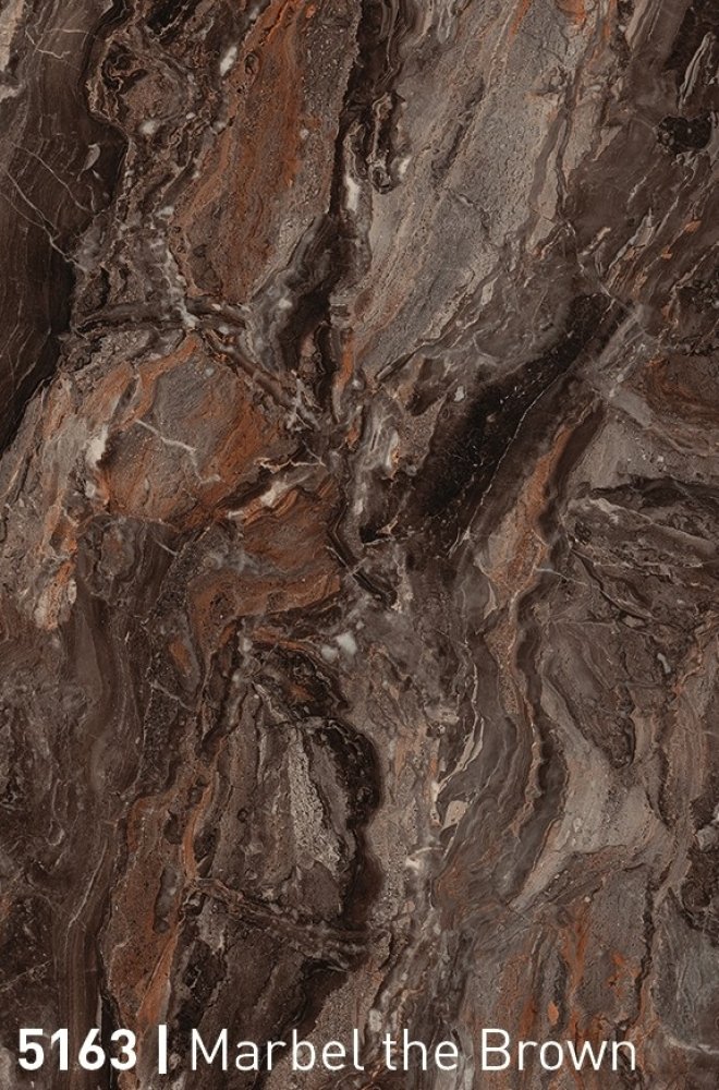 HPL-Tischplatte ,,Marbel the Brown“ in Marmoroptik 120x80 cm, dicke 12mm