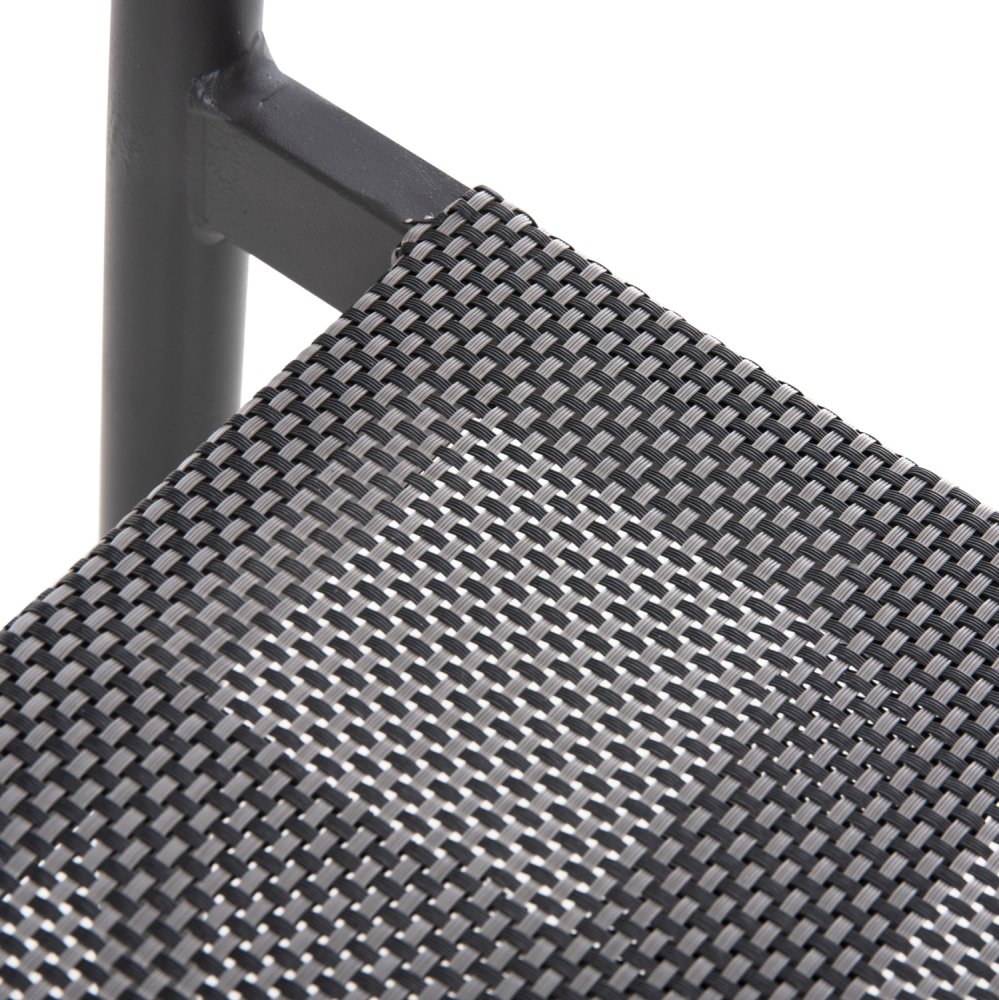 ALUMINIUMSESSEL GRAU GESTELL & GRAU TEXTILENE 53x51x80cm