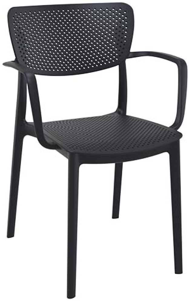 Outdoor Sessel "Loft" aus Polypropylen in schwarz 53x82x45x54cm