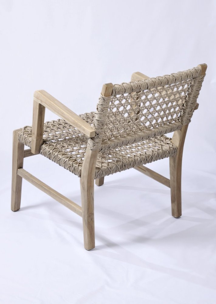 AEGEAN Lounge-Sessel aus Teakholz und synthetischem Rattan 62x73x74H