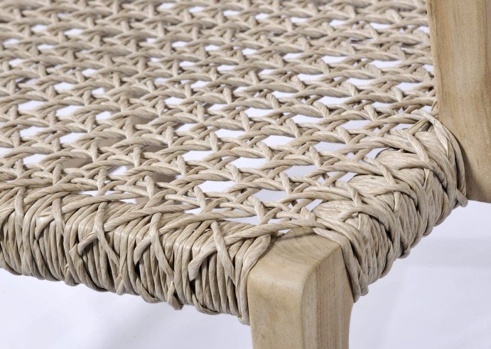 AEGEAN Lounge-Sessel aus Teakholz und synthetischem Rattan 62x73x74H
