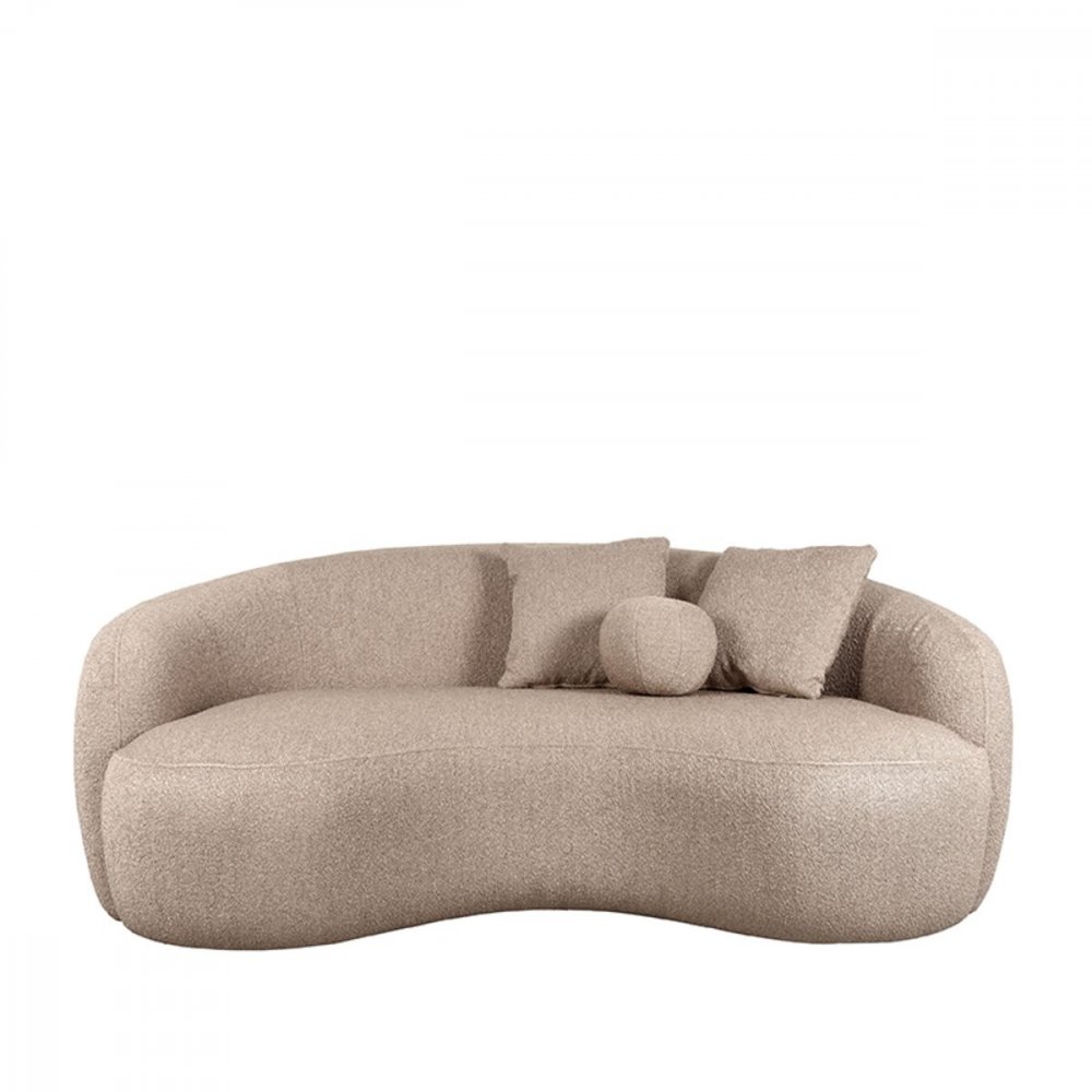 2-Sitzer Sofa "Nesso" in braunem Boucle