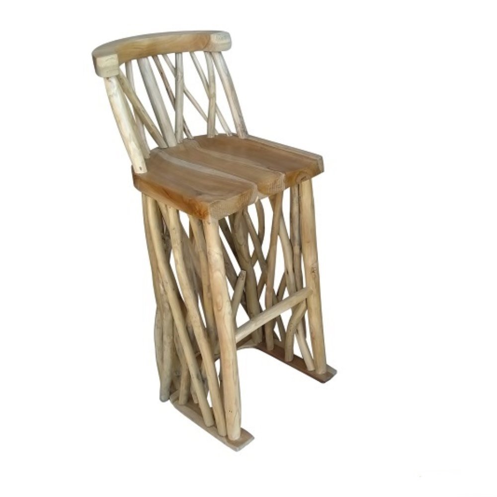 Bar stool made of teak