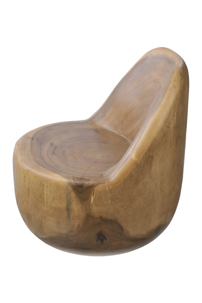 Suar Massivholzsessel - EGG CHAIR 55X40X60H