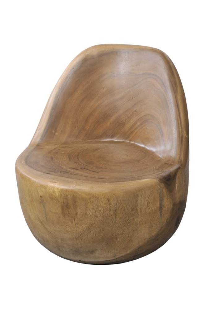 Suar Massivholzsessel - EGG CHAIR 55X40X60H